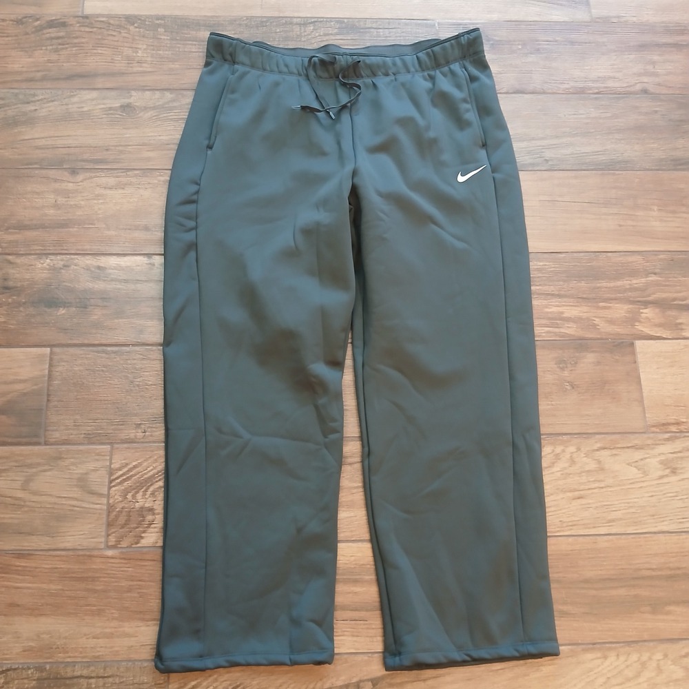 Nike Sweatpants Womens 2XL XXL Grey Therma Fit All Time Fleece Lined CN9394